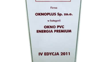 OknoPlus laureatem konkursu VIP - Najlepsze Okna i Drzwi